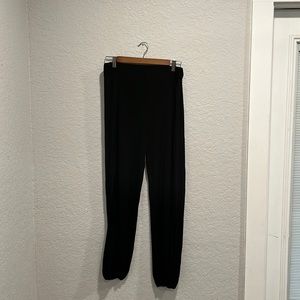 Black boho yoga pants with slits on each side